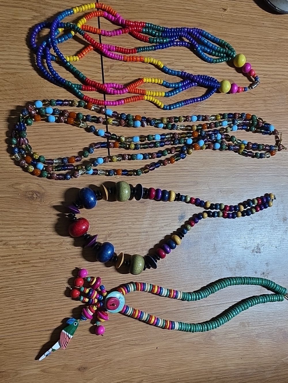 Colorful Multi-Strand Beaded Necklace - Vibrant Mixed Colors